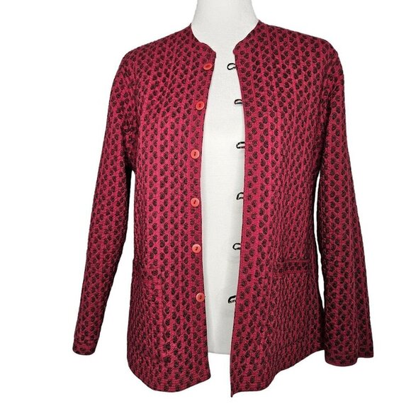 Provence d'amour Sz Medium Reversible Jacket Quilted Coat Pink Y2K Boho Paisley - Picture 3 of 14